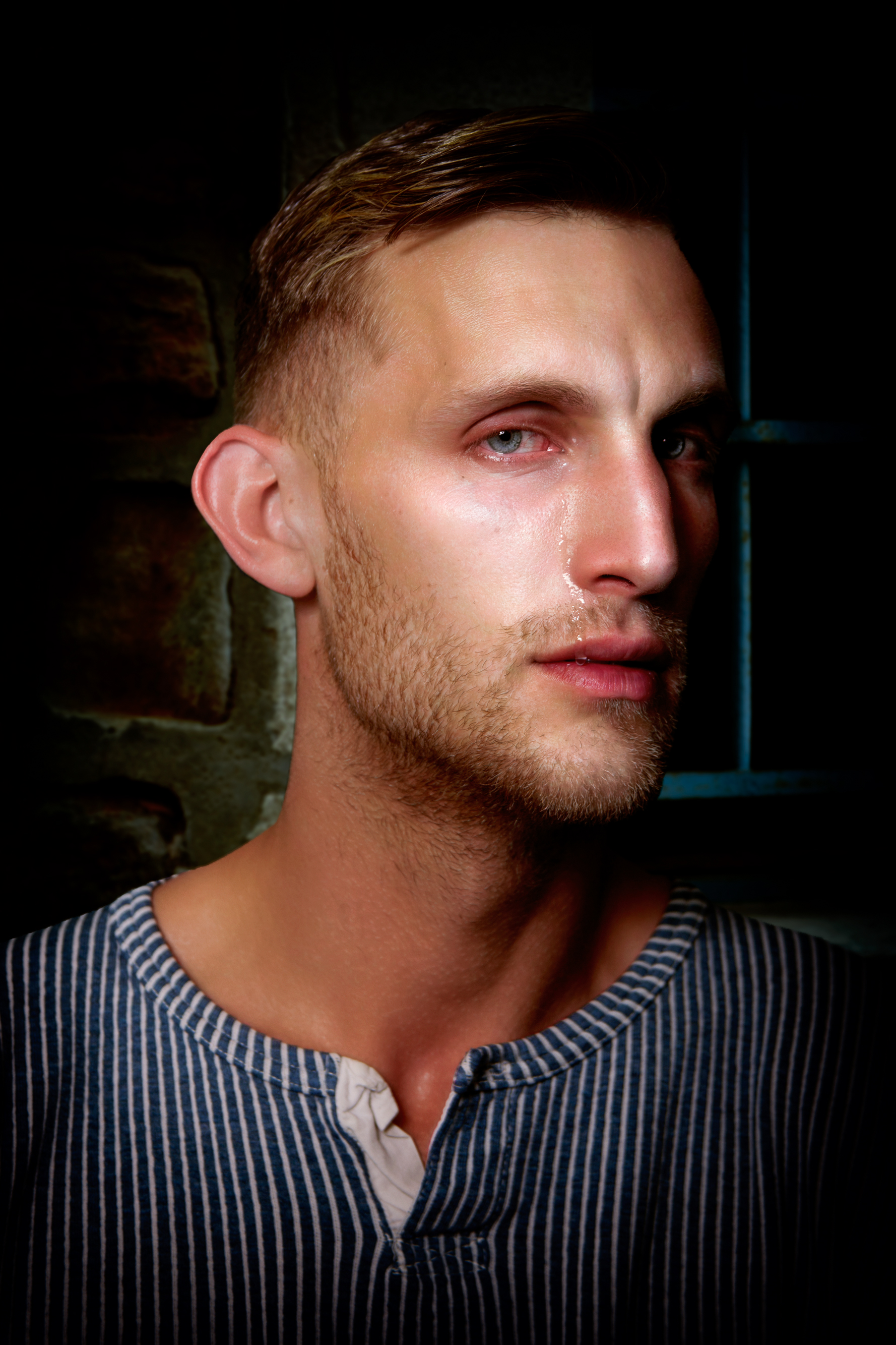 Portrait in a striped shirt