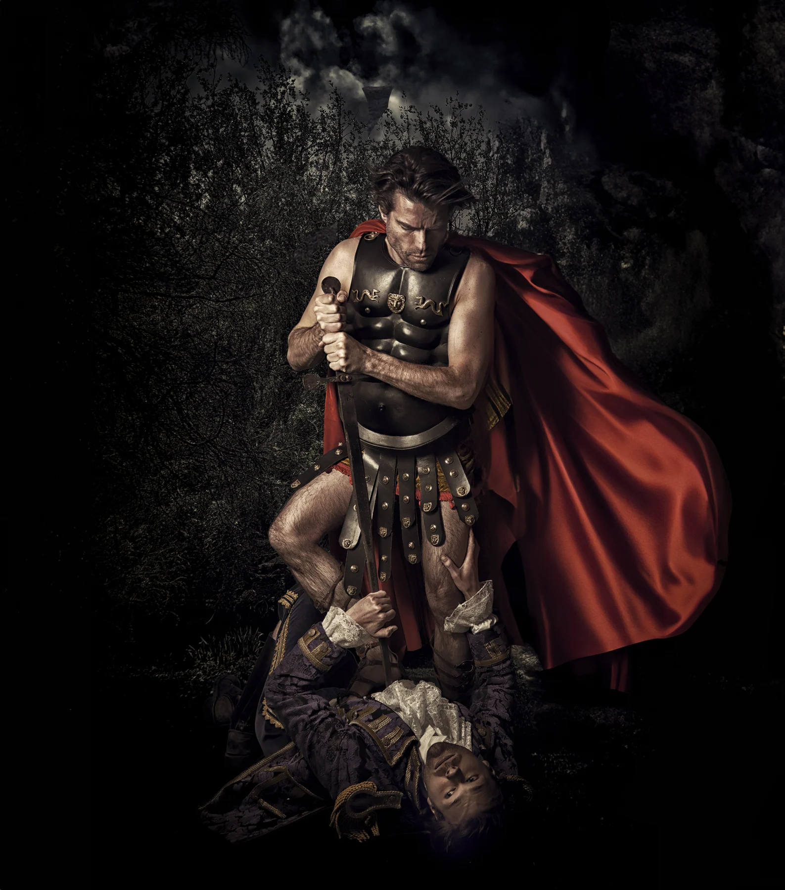 Warrior with a sword and a reclining figure