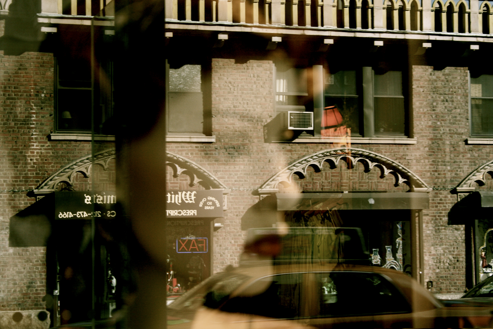 Reflections in a New York shop window